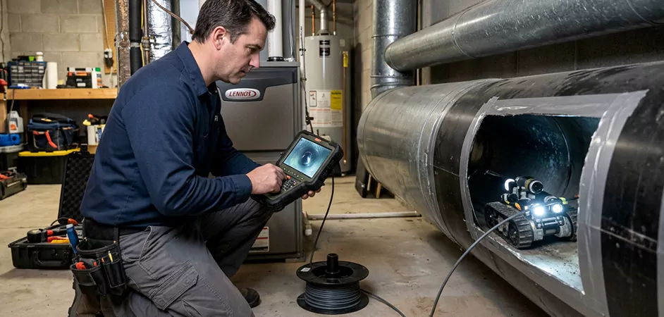 Robotic Duct Inspection in College Station, TX