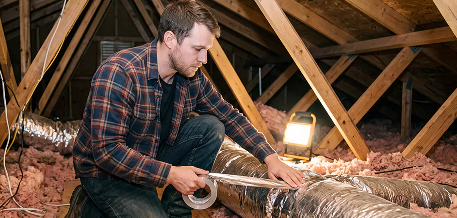 Attic Duct Sealing and Insulation in College Station