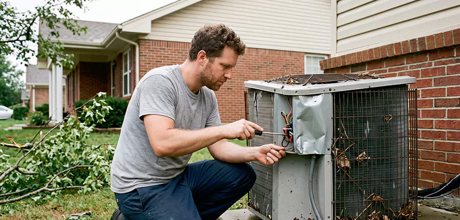 Storm Damage HVAC Restoration in College Station