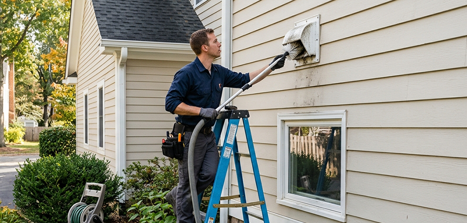 Exterior Vent Cap Cleaning in College Station